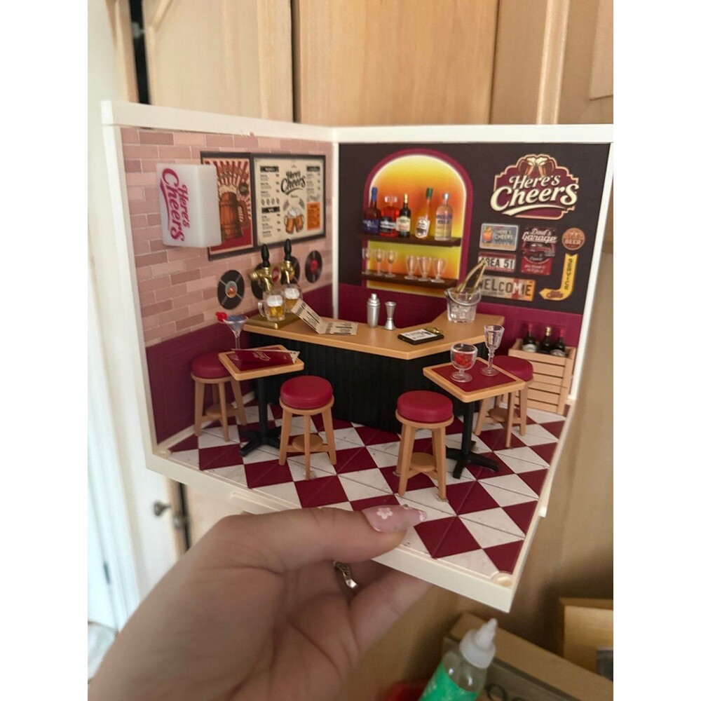 Cheers mini bar scene for dolls mini